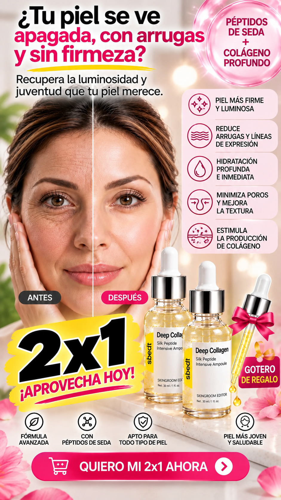 Original Deep Collagen Peptide Oferta 2x1 Hasta Agostar Stock