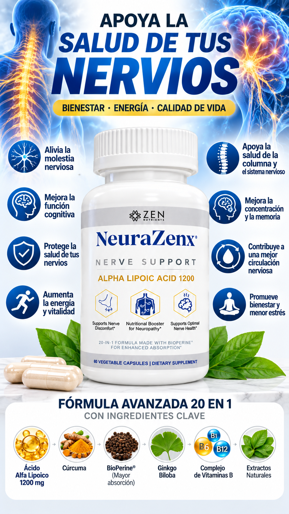 NEURAZENX X 60 CAPS | Por Fin Más Tranquilo | Hoy Oferta Especial 2x1