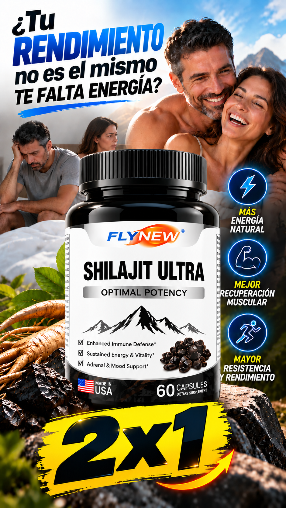 Shilajit Ultra | Para Rendir Otra Vez y otra vez.. | Oferta 2x1 Hasta Agotar Stock