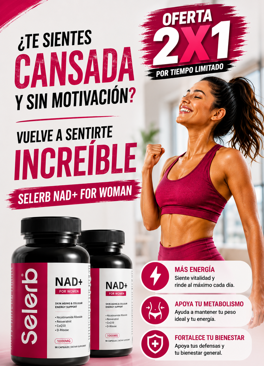 SELERB NAD+ FOR WOMAN OFERTA 2X1 POR TIEMPO LIMITADO