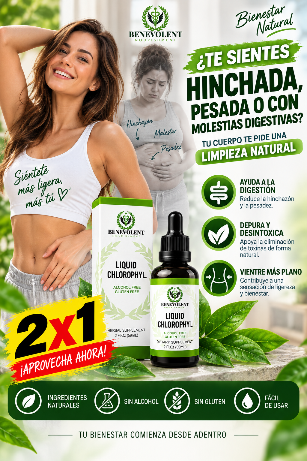 CLOROFILA BENEVOLENT - ¿Quieres Tu Cuerpo Desintoxicado Todos Los Días?
