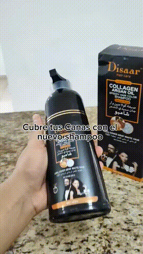 Shampoo Pinta Canas Disaar NEGRO !Olvida Las Canas¡