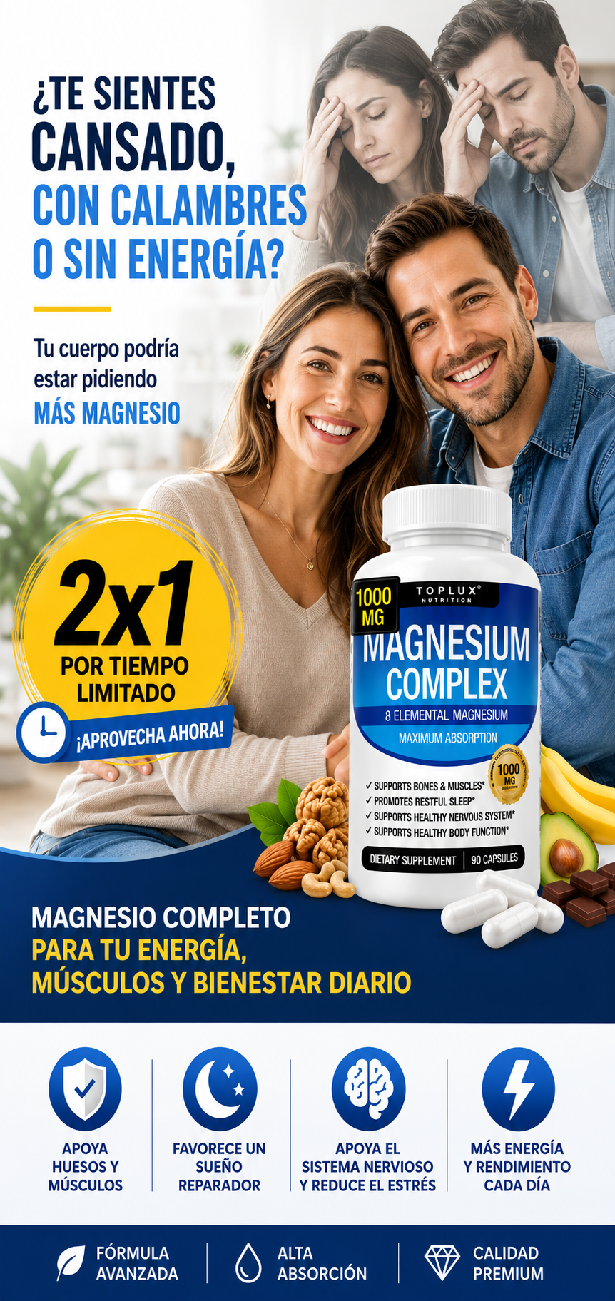 MAGNESIO COMPLEX 8 ELEMENTAL MAGNESIUM 1000 MG